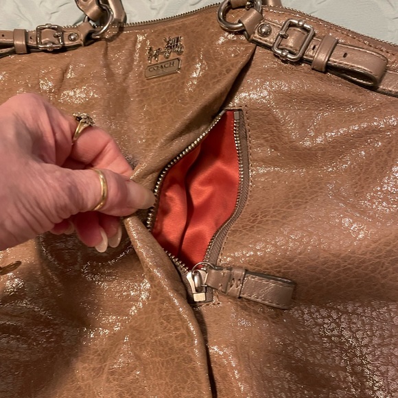 Coach shimmery gold purse - Picture 2 of 6